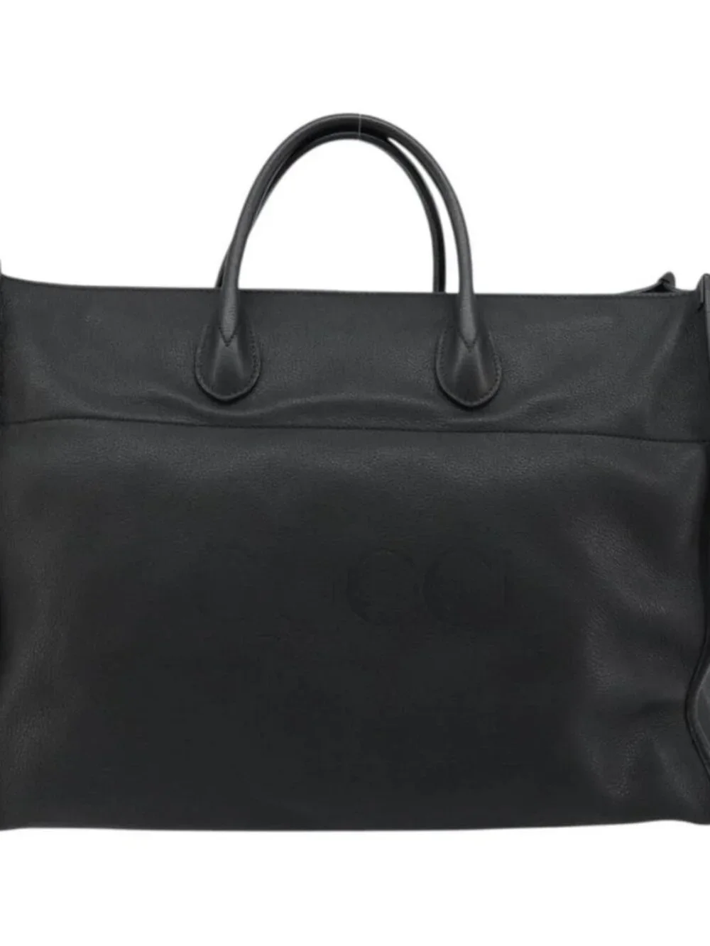 GUCCI Tote Bag Leather 2way Black Gold 674837 Auth